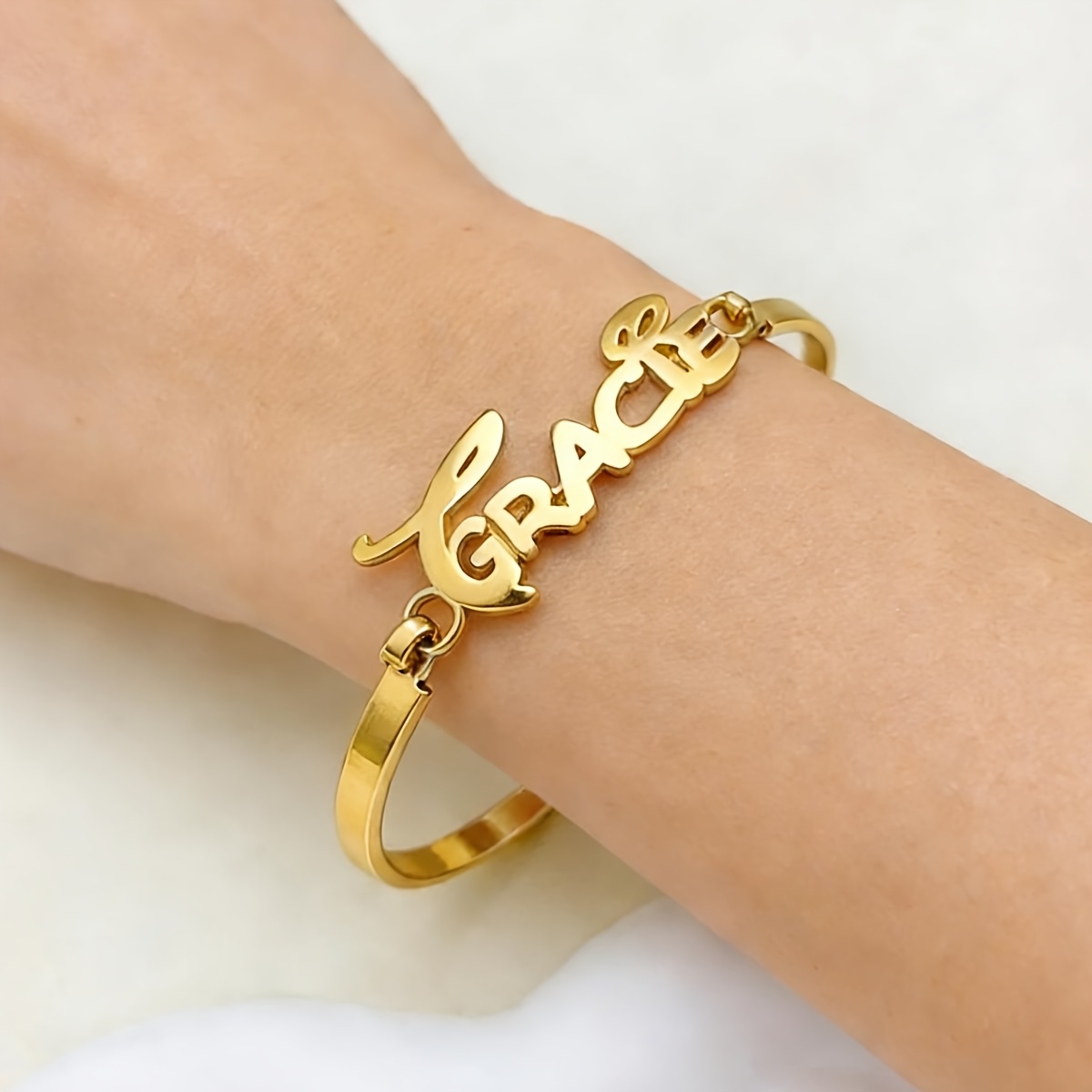 Personalized 304 Stainless Steel Name Bracelet, Custom Gift